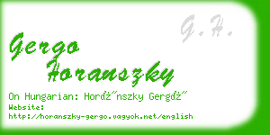 gergo horanszky business card